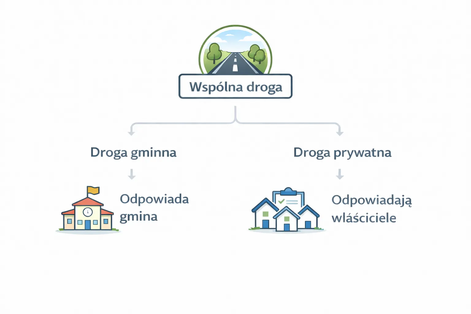 Mapa odpowiedzialności za wspólną drogę prywatną: gmina, współwłaściciele i koordynacja osiedla
